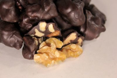Dark Chocolate Covered Walnut Clusters
