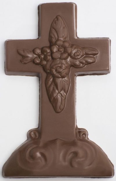 Large Cross molded chocolate Easter Candy one-half pound