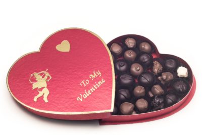 Cupid and Heart Valentine Chocolate Box