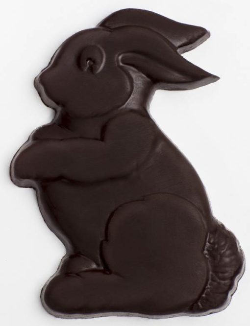 Molded Dark Chocolate Flat Easter Bunny