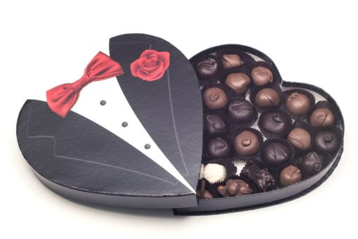 Tuxedo Heart Valentine Chocolate Box
