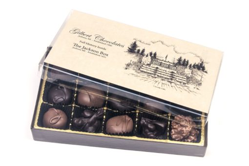 Deluxe Chocolate Assortment in half-pound Jackson MI History Box