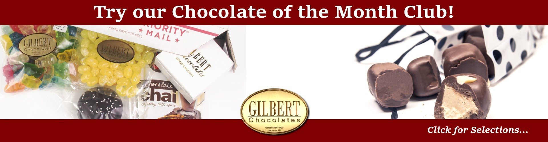 Gilbert Chocolates Christmas Gifts banner