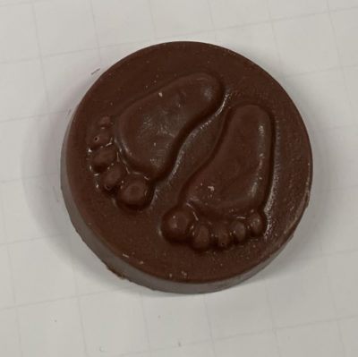Molded Chocolate Baby Feet Medallions